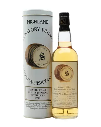 Allt A Bhainne 1980 19 jaar oud Signatory