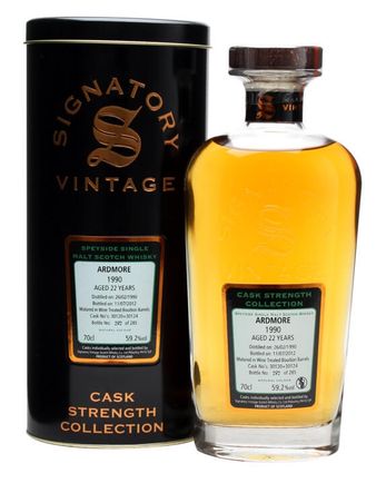Ardmore 1990 22 jaar oud Cask #30120 24 Signatory Cask Strength Collection