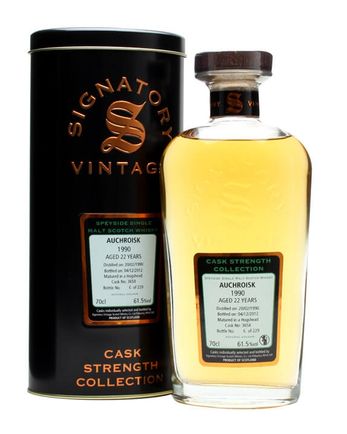 Auchroisk 1990 22 jaar oud Cask #3658 Signatory Cask Strength Collection