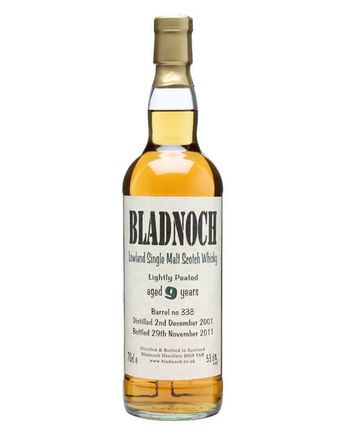 Bladnoch 2001 9 jaar oud Lightly Peated Cask #338