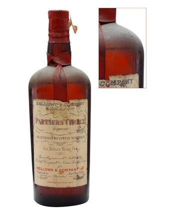 Bellow's Partners Choice 12 jaar oud Bottled 1930s