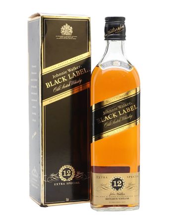 Johnnie Walker 12 jaar oud Black Label Bottled 1980s