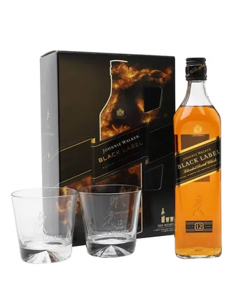 Johnnie Walker Black Label 12 jaar oud 2 Glass Pack