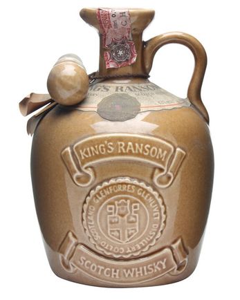 King's Ransom 12 jaar oud Brown Ceramic Bottled 1980s