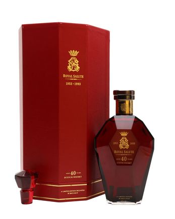 Royal Salute 40 jaar oud Baccarat Ruby Crystal Decanter