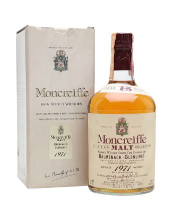 Balmenach Glenlivet 1971 15 jaar oud Moncrieffe Independent Bottling