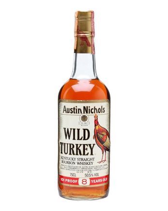 Wild Turkey Bourbon 8 jaar oud Bottled 1980s
