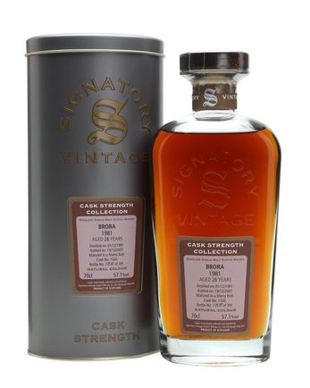 Brora 1981 26 jaar oud Sherry Cask Signatory Cask Strength Collection