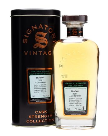 Braeval 1998 12 jaar oud Casks #168861+62 Signatory Cask Strength Collection