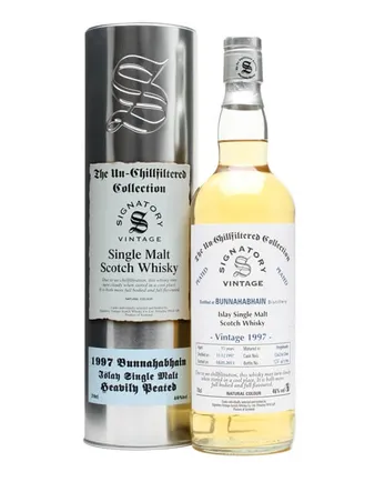 Bunnahabhain 1997 15 jaar oud Cask #5562-4 Peated Signatory Un-Chillfiltered Collection