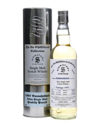 Bunnahabhain 1997 12 jaar oud Unchilfiltered Peated Signatory Un-Chillfiltered Collection
