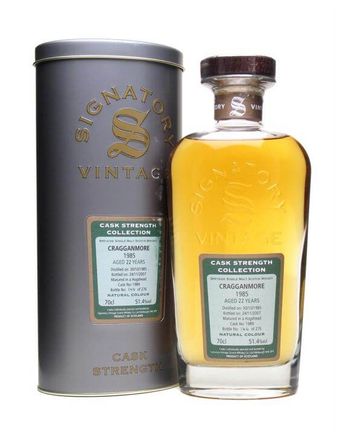 Cragganmore 1985 22 jaar oud Signatory Cask Strength Collection
