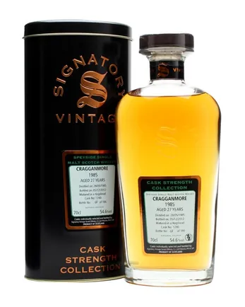 Cragganmore 1985 27 jaar oud Cask #1240 Signatory Cask Strength Collection
