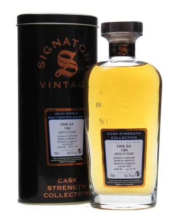 Caol Ila 1984 25 jaar oud Cask #3637 Signatory Cask Strength Collection