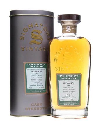 Glen Albyn 1981 28 jaar oud Signatory Cask Strength Collection