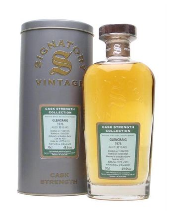 Glencraig 1976 30 jaar oud Bourbon Barrel Signatory Cask Strength Collection