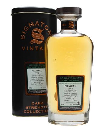 Glencraig 1976 35 jaar oud Cask #4255 Signatory Cask Strength Collection