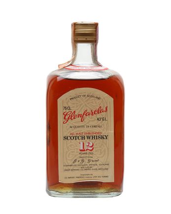 Glenfarclas 12 jaar oud Yellow Label Rectangular Bottle OB