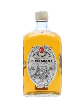 Glen Grant 10 jaar oud Bottled 1970s Rectangular Bottle