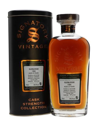 Glenlossie 1984 25 jaar oud Sherry Butt #2535 Signatory Cask Strength Collection