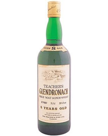 Glendronach 8 jaar oud Teacher's Bottled 1980's