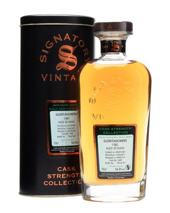 Glentauchers 1981 30 jaar oud Cask #1049 Signatory Cask Strength Collection