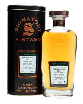 Glentauchers 1981 30 jaar oud Cask #1055 Signatory Cask Strength Collection