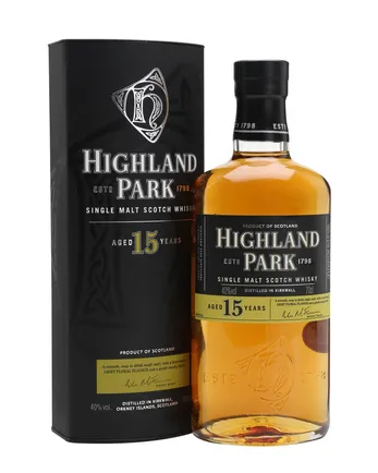 Highland Park 15 jaar oud Flat Bottle