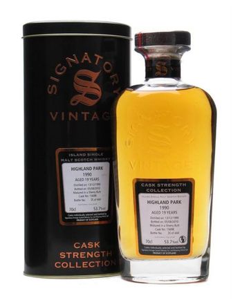 Highland Park 1990 19 jaar oud Sherry Butt #15698 Signatory Cask Strength Collection