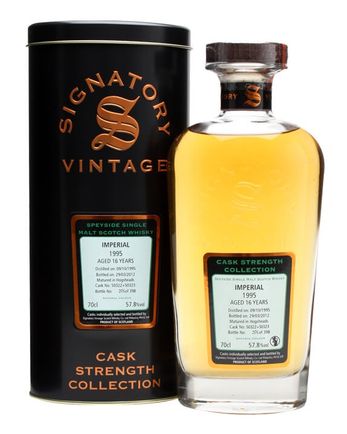 Imperial 1995 16 jaar oud Cask #50322 + 50323 Signatory Cask Strength Collection