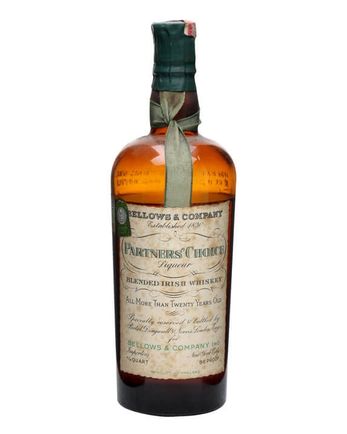 Bellow's Partner's Choice 20 jaar oud Irish Bottled 1930s