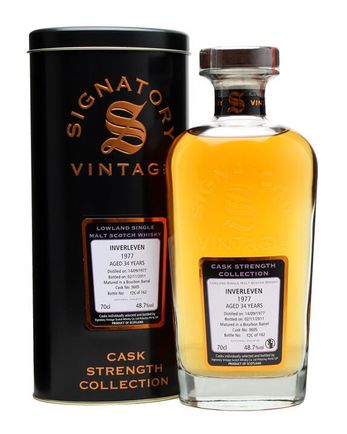 Inverleven 1977 34 jaar oud Cask #3605 Signatory Cask Strength Collection