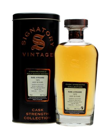 Rare Ayrshire Ladyburn 1975 36 jaar oud Cask #3416 Signatory Cask Strength Collection