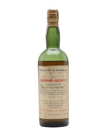 Longmorn Glenlivet 12 jaar oud Bellows Bottled 1930s
