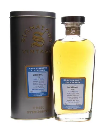 Laphroaig 1990 19 jaar oud Cask 10 142 Signatory Cask Strength Collection