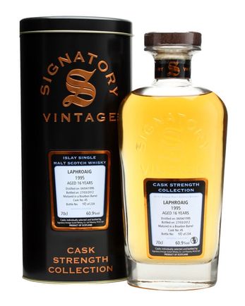 Laphroaig 1995 16 jaar oud Cask #45 Signatory Cask Strength Collection