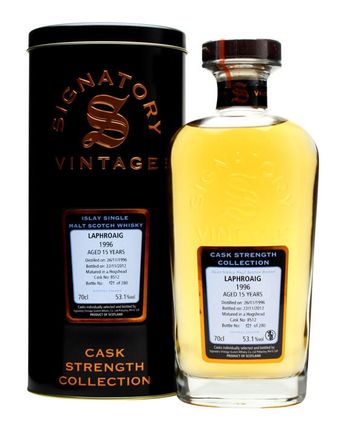 Laphroaig 1996 15 jaar oud Cask #8512 Signatory Cask Strength Collection