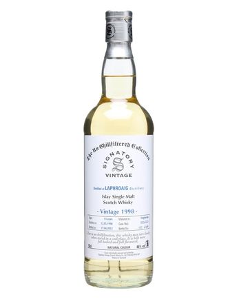 Laphroaig 1998 13 jaar oud Cask #5552+5553 Signatory Un-Chillfiltered Collection