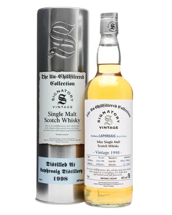 Laphroaig 1998 14 jaar oud Casks #700165+6 Signatory Un-Chillfiltered Collection