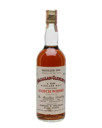 Macallan Glenlivet 1940 Sherry Cask Bottled 1970s Gordon & Macphail