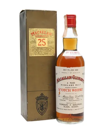 Macallan Glenlivet 1949 25 jaar oud Sherrywood G M Gordon & Macphail