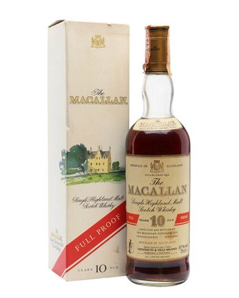 Macallan 10 jaar oud Full Proof Bottled 1990s