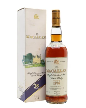Macallan 1974 18 jaar oud Vintage Label