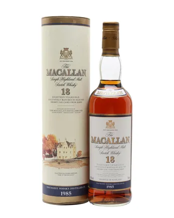Macallan 1985 18 jaar oud Vintage Label