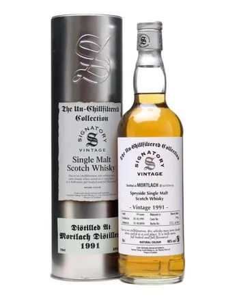 Mortlach 1991 19 jaar oud Sherry Butt #7710 Signatory Un-Chillfiltered Collection