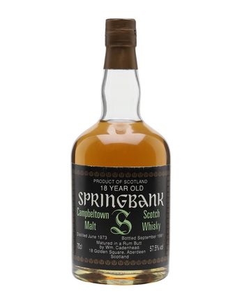 Springbank 1973 18 jaar oud Rum Butt Cadenhead's