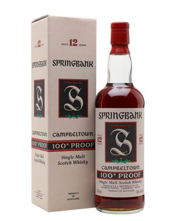 Springbank 12 jaar oud 100 Proof Bottled 1990s 75cl