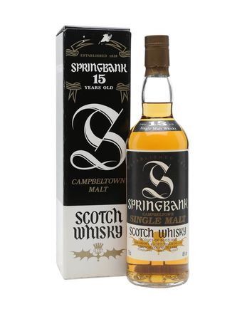 Springbank 15 jaar oud Tall Black Label Bottled 1990s