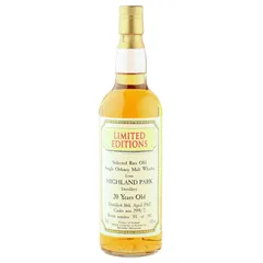 Highland Park 1962 20 Year Old, Blackadder Limited Editions 1982 Bottling - Cask #2991/2