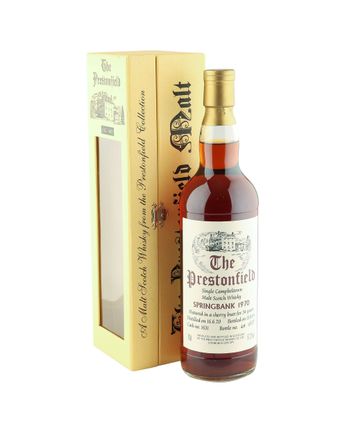 Springbank 1970 34 jaar oud Sherry Cask Prestonfield